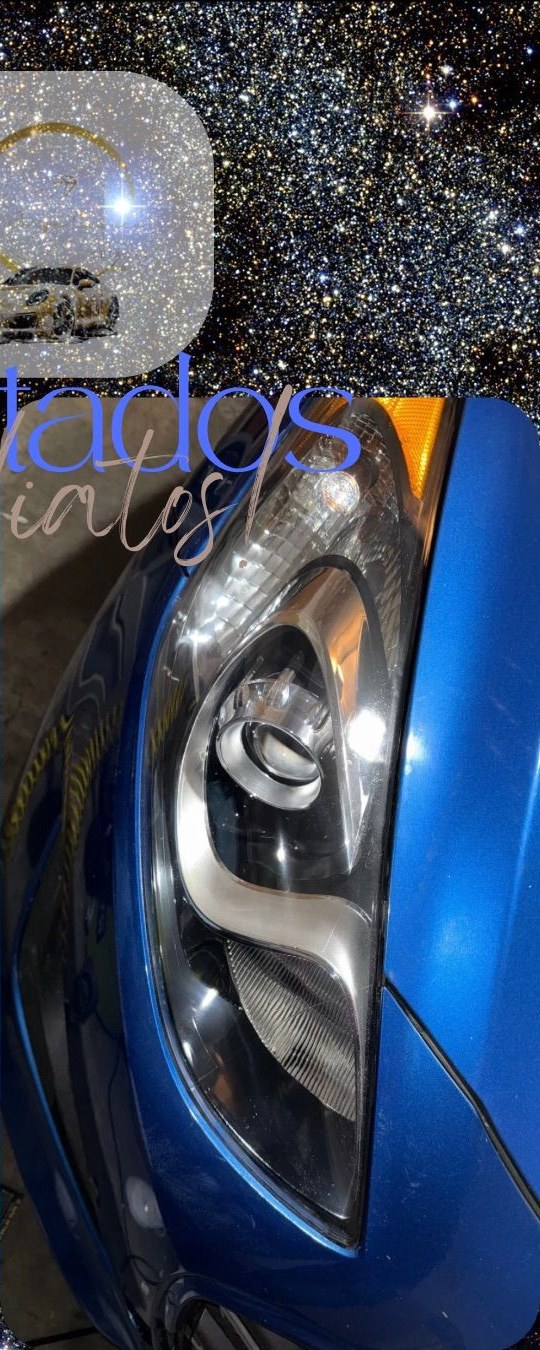 Restored headlight after restoration